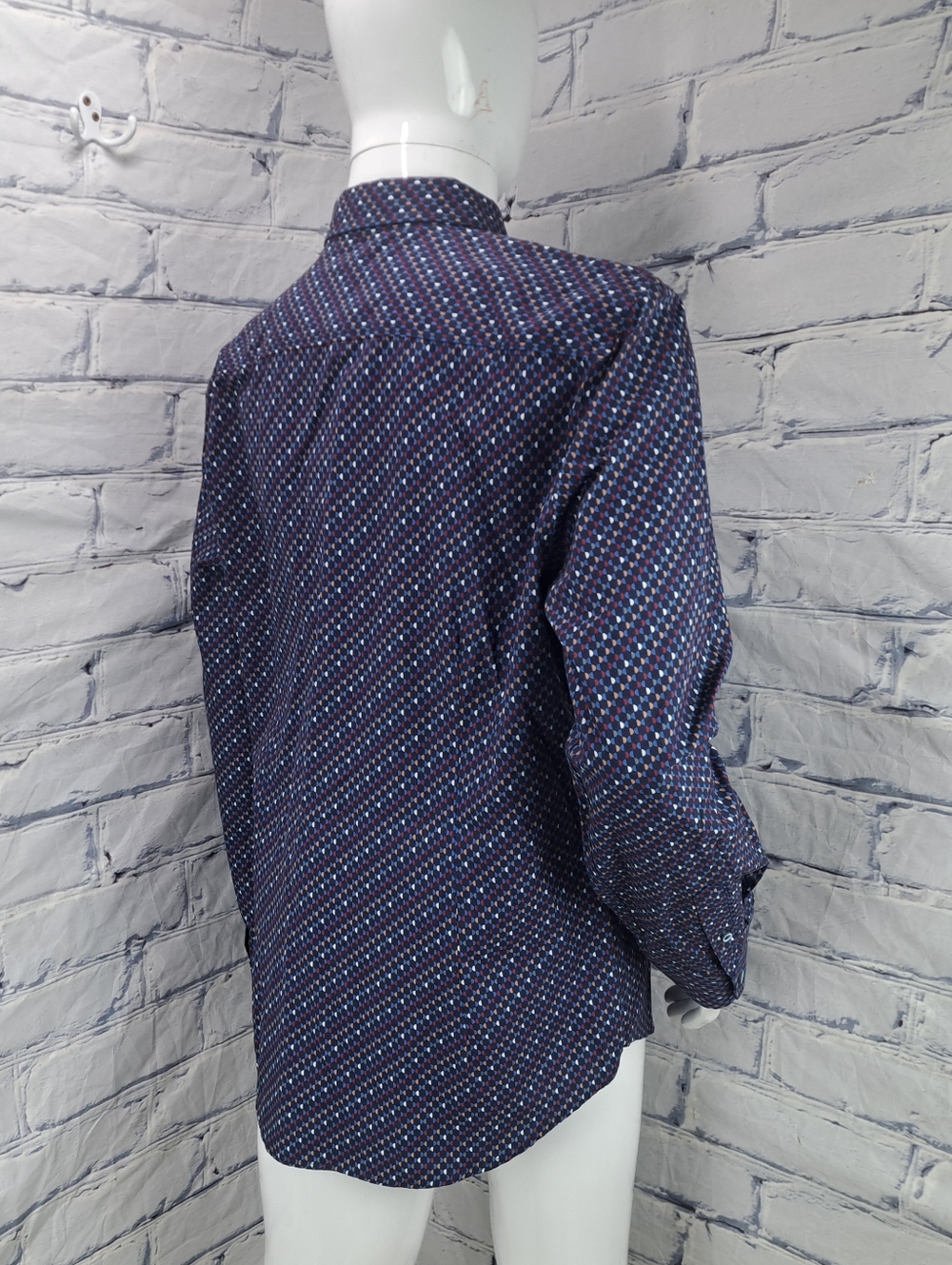 NWT Robert Graham Men's Tailored Fit Dress Shirt Colorful Retro Pattern XL - Picture 9 of 15